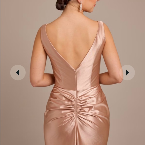 Like new,gorgeous Galena Signature satin bridesmaid dress in Cinnamon(1st 4 pics - Picture 7 of 10